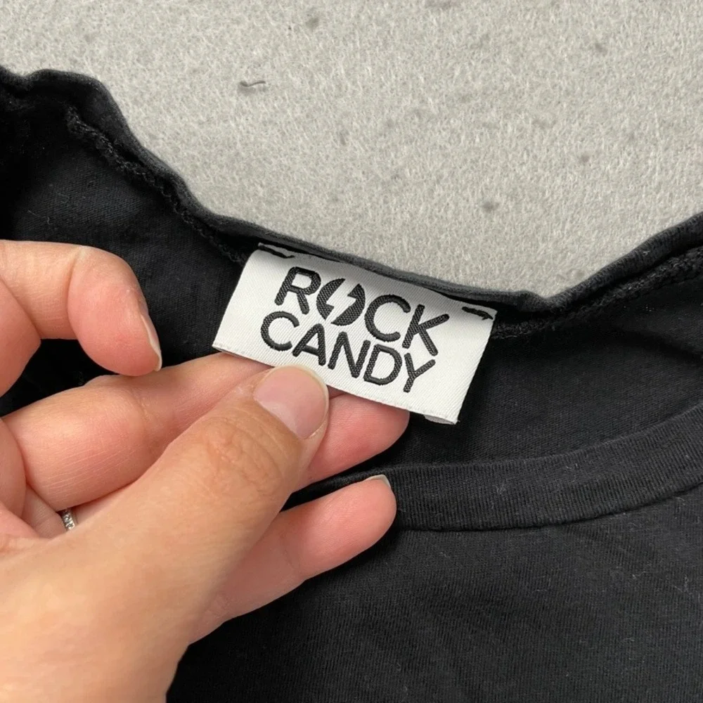 Rock Candy Malibu Sugar Shorts Set Girls 10 Kids Black Grey Smiley Face 4pc